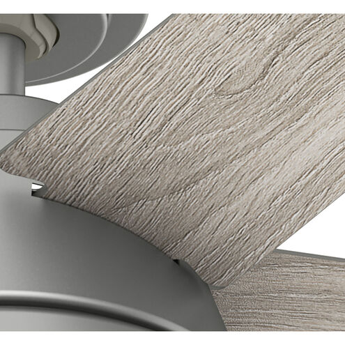 Burroughs 52 inch Matte Silver with Light Gray Oak Blades Ceiling Fan