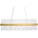 Dallas 24 Light 42 inch Satin Gold Linear Chandelier Ceiling Light