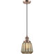 Franklin Restoration Chatham LED 6 inch Antique Copper Mini Pendant Ceiling Light in Mercury, Franklin Restoration