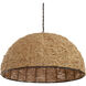 Martin 1 Light 30 inch Natural with Matte Black Pendant Ceiling Light