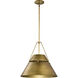 Adina 3 Light 18 inch Natural Brass Pendant Ceiling Light