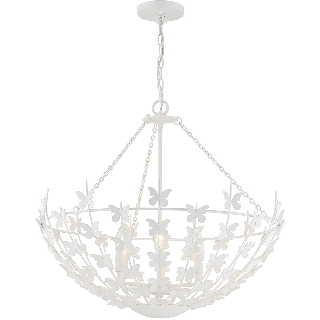 Birch 6 Light 28 inch Bisque White Pendant Ceiling Light