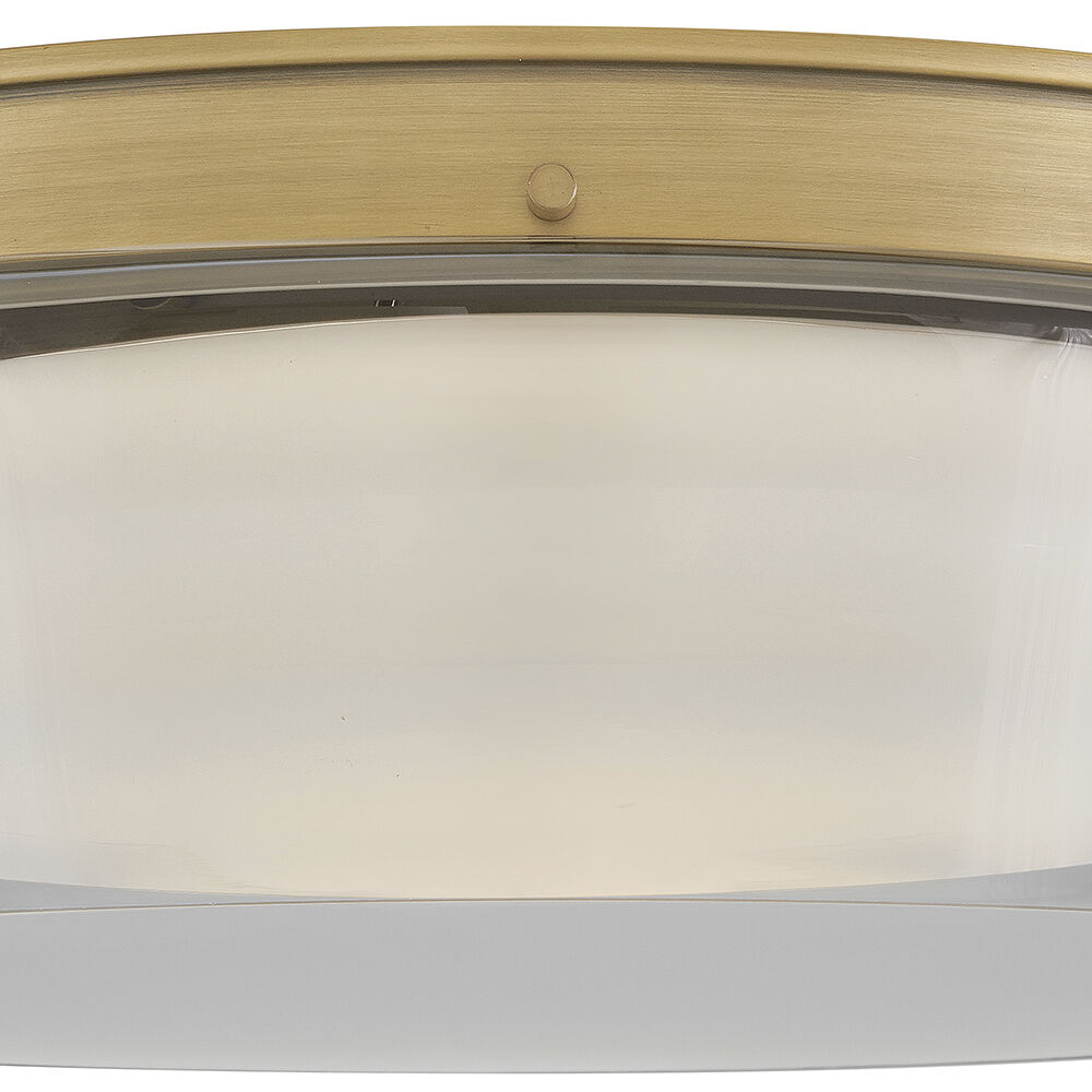 Demi LED 22 inch Heritage Brass Flush Mount Ceiling Light
