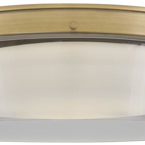Demi LED 22 inch Heritage Brass Flush Mount Ceiling Light