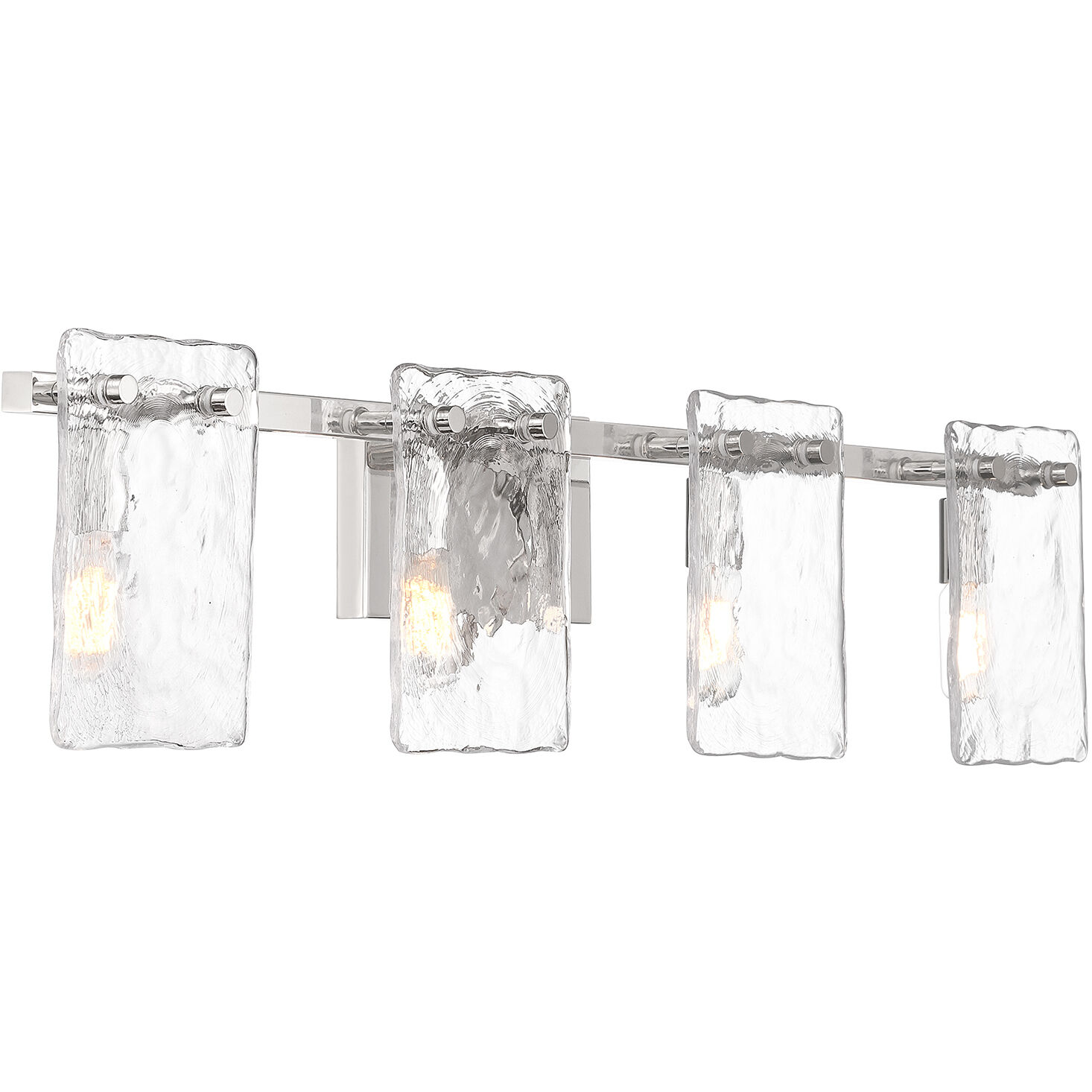 Genry 4 Light 35 inch Polished Nickel Bathroom Vanity Light Wall Light