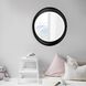 Ellipse 39 X 35 inch Glossy Black Wall Mirror