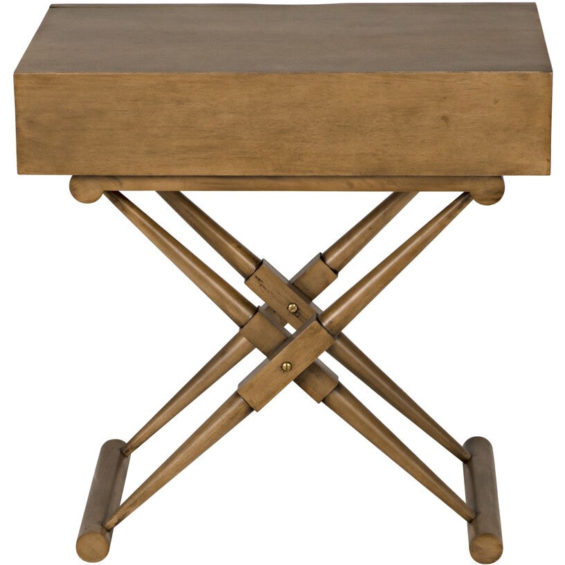 Zanta 28 X 28 inch Saddle Brown Side Table