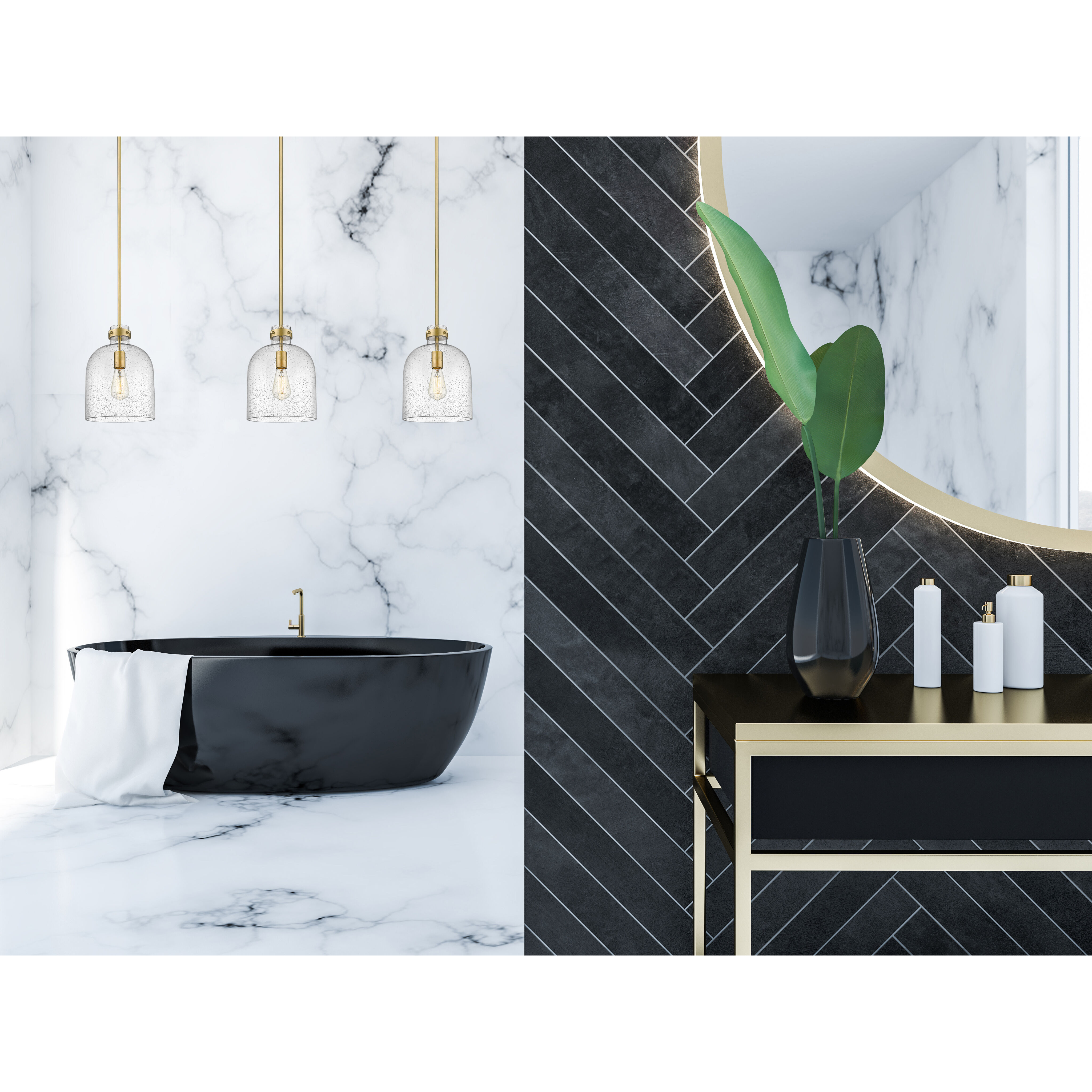 Pearson 1 Light 9.5 inch Rubbed Brass Pendant Ceiling Light