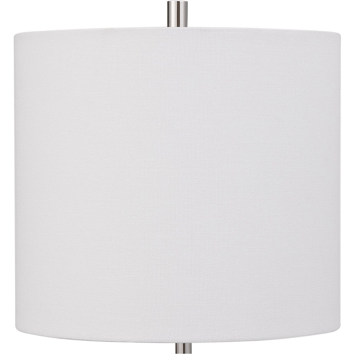 Sussex 35 inch 100.00 watt Plated Polished Nickel and White Marble Buffet Lamp Portable Light