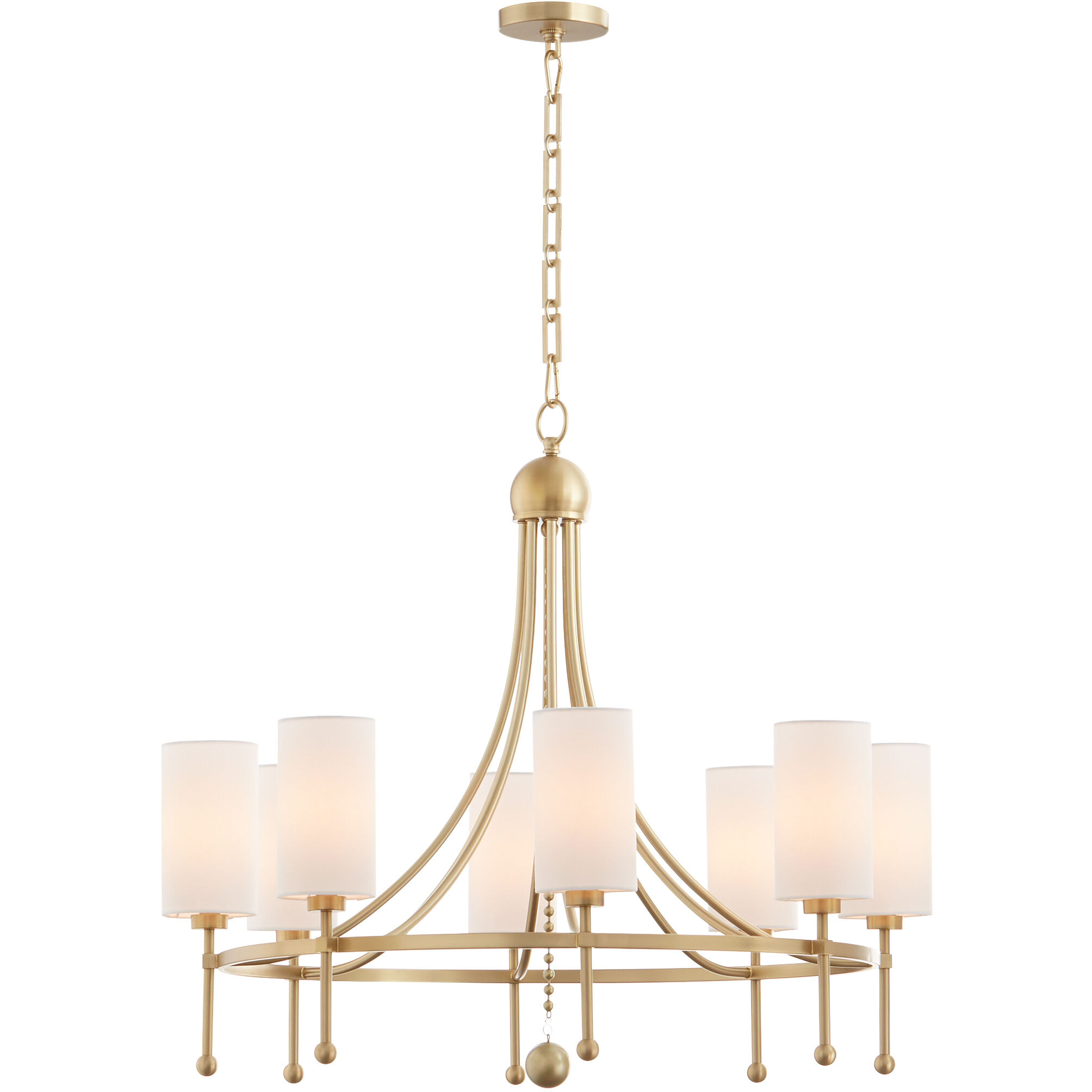 Lee Boulevard 8 Light 32.25 inch Aged Brass Chandelier Ceiling Light