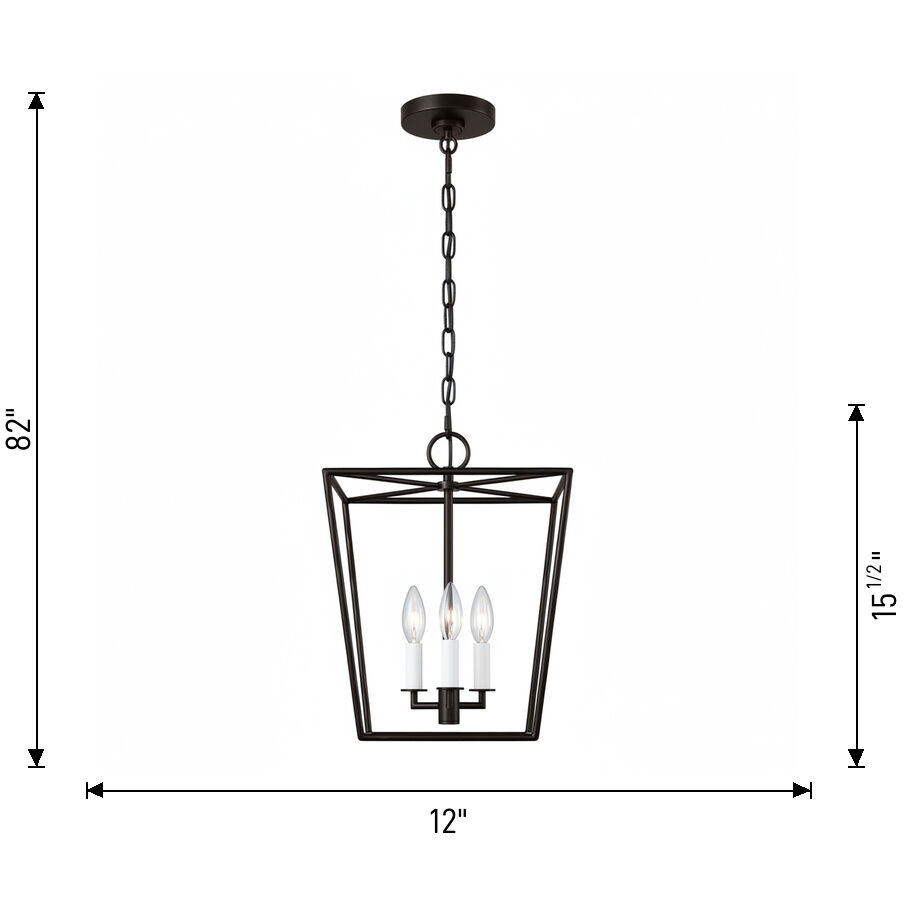 ED Ellen DeGeneres Viota 3 Light 12 inch Casted Gild Pendant Ceiling Light