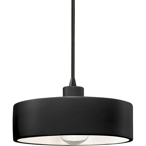 Radiance Collection 1 Light 12 inch Matte Black Pendant Ceiling Light