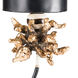 Dominique 25 inch 60.00 watt Black And Cream Table Lamp Portable Light, Flambeau