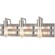 Brigantine 3 Light 23 inch Satin Nickel with Weathered Gray Vanity Light Wall Light