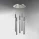 Big Fizz LED 13 inch Polished Chrome Multi-Light Pendant Ceiling Light