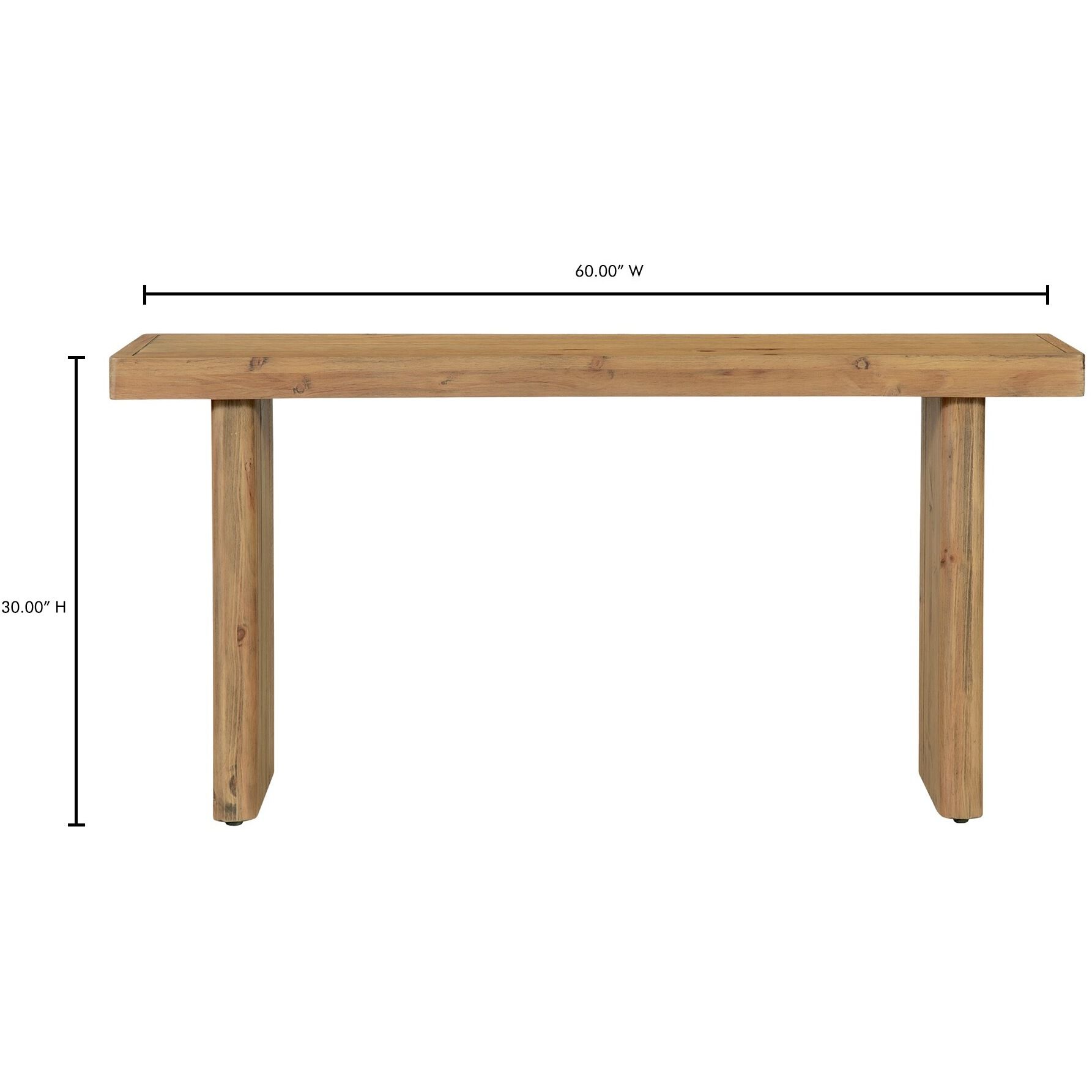 Monterey 60 X 15.75 inch Natural Console Table