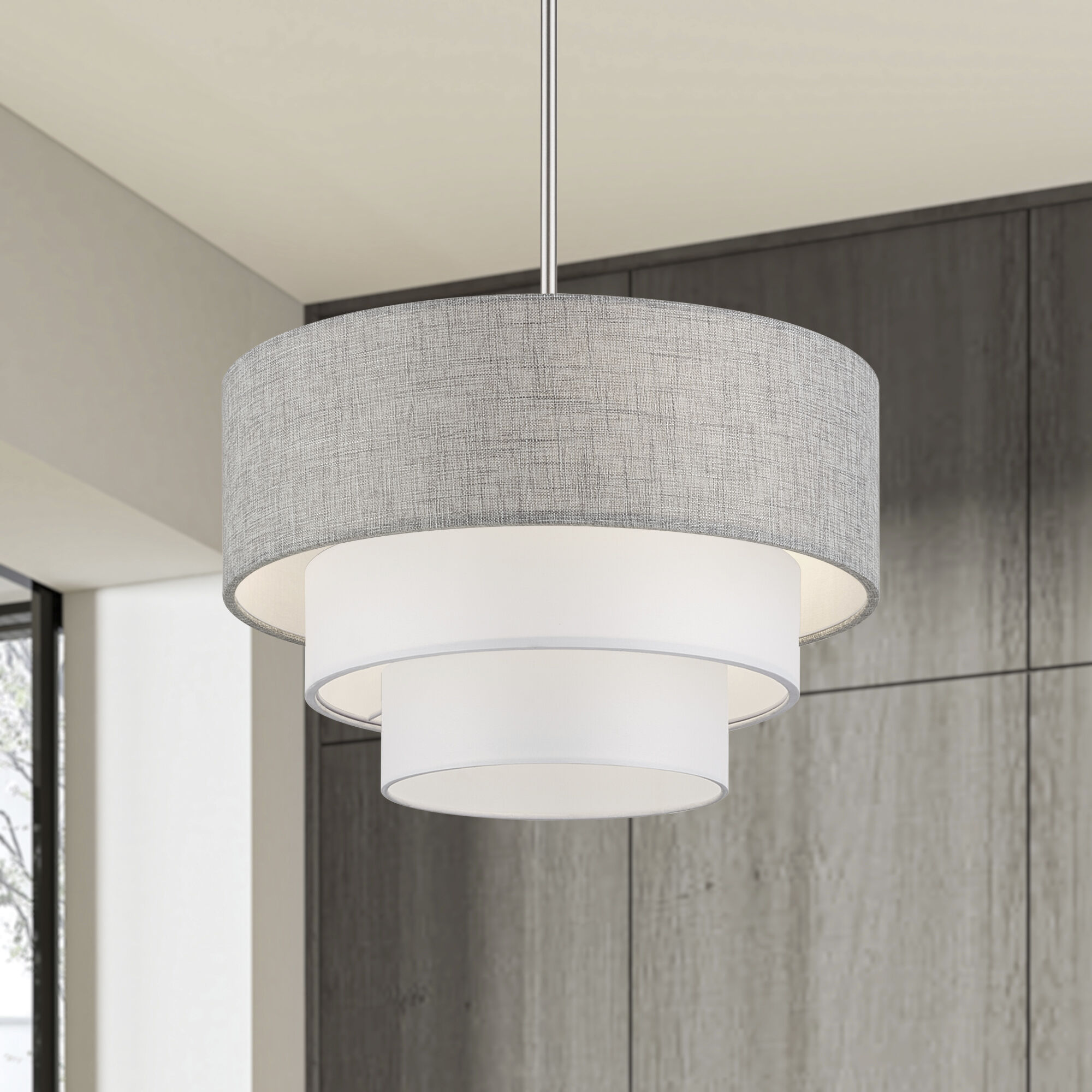 Brookmeade 3 Light 18 inch Brushed Nickel Pendant Chandelier Ceiling Light