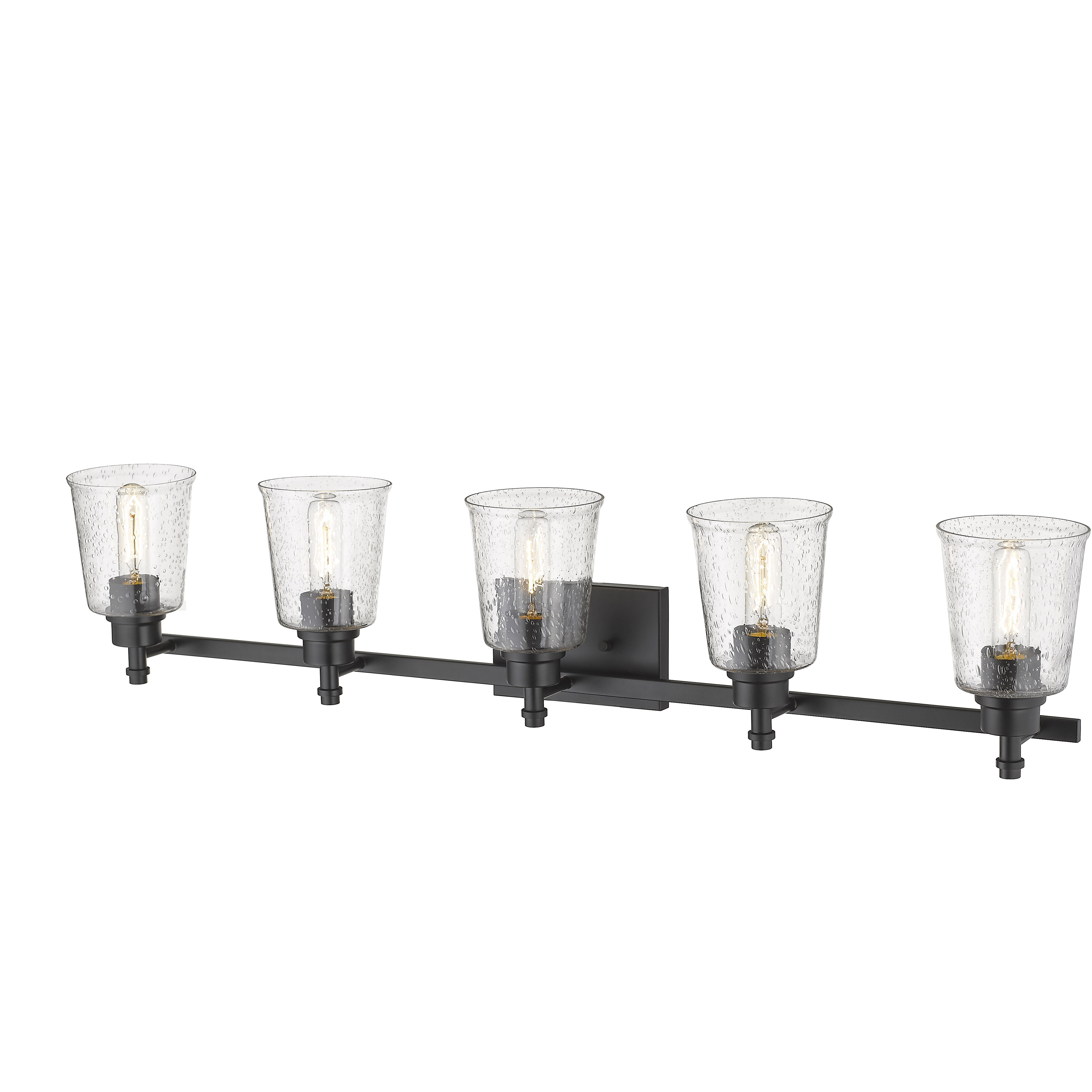 Bohin 5 Light 41.25 inch Matte Black Vanity Wall Light