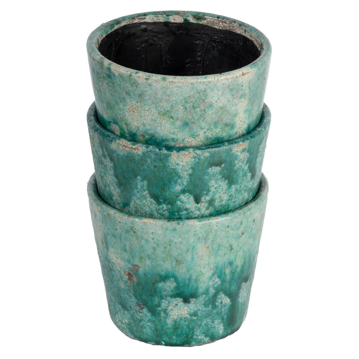 Terracotta Teal Outdoor Planter