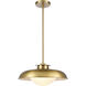 Neale 1 Light 16 inch Satin Brass Pendant Ceiling Light