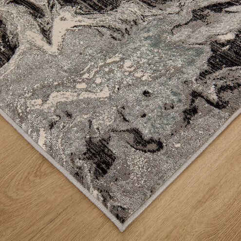 Artema 94 X 32 inch Black/Grey Rug in 2 x 8