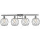 Ballston Farmhouse Rope LED 36 inch Brushed Satin Nickel Bath Vanity Light Wall Light in Clear Glass with White Rope, Ballston