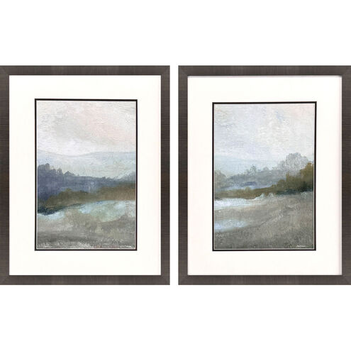 Azure Valley Blue and Green and Gray Framed Art