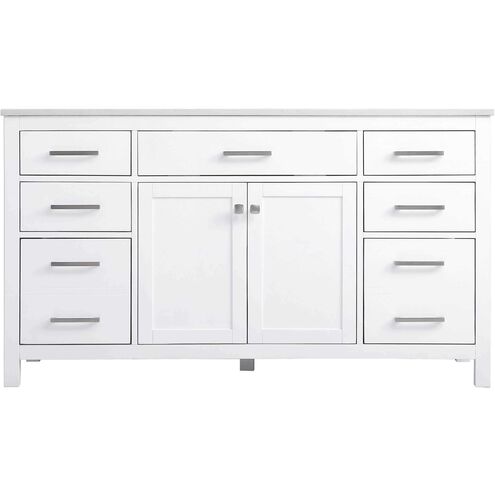 Lewis 60 X 22 X 34 inch White Vanity Sink Set