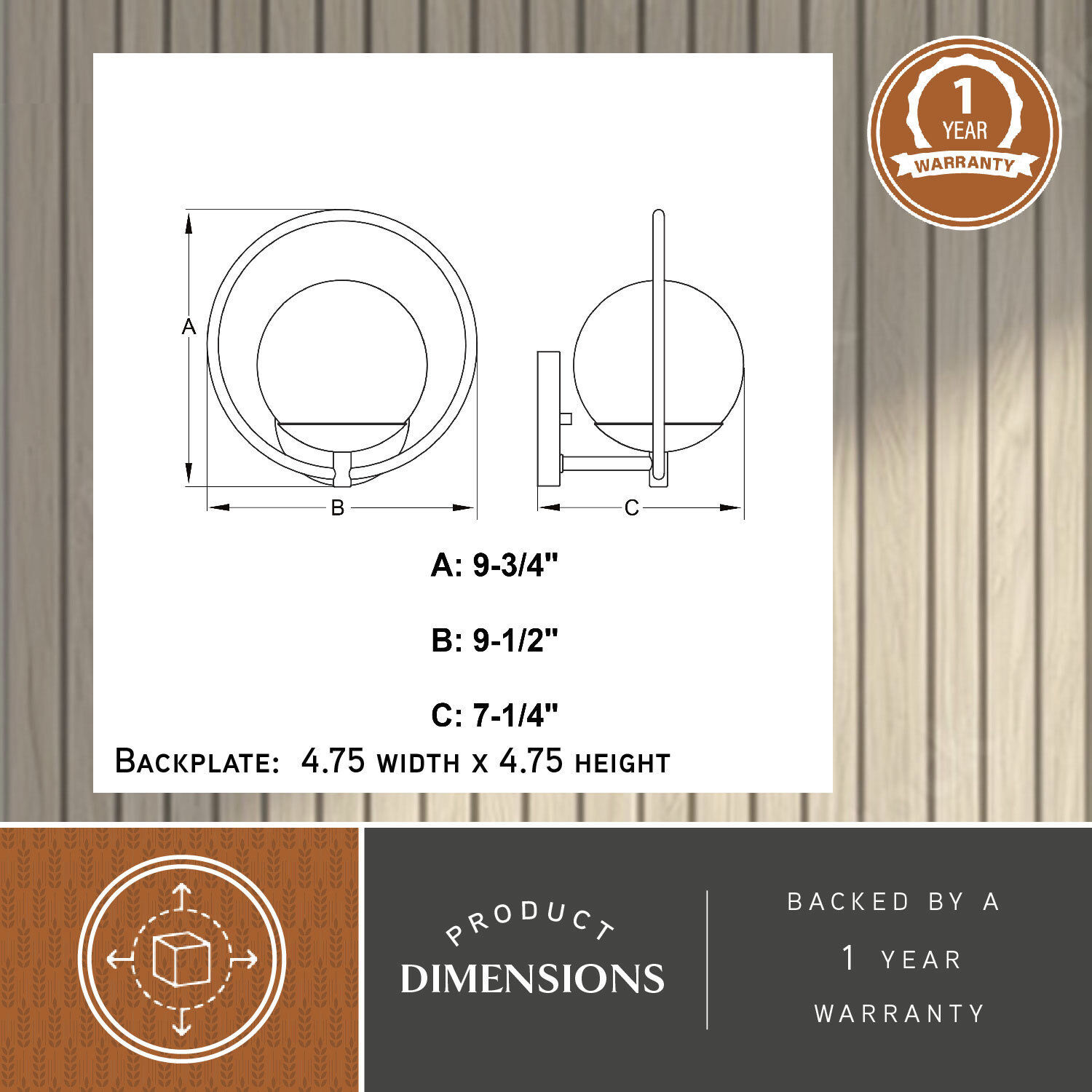 Bucktown LED 9.5 inch Matte Black Wall Light