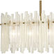 Brinicle 6 Light 36 inch Aged Brass Linear Chandelier Ceiling Light