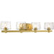 Drysdale 4 Light 32.5 inch Soft Brass Bath Vanity Wall Light