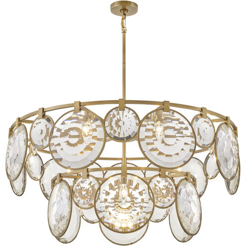 Nala LED 40 inch Heritage Brass Chandelier Ceiling Light