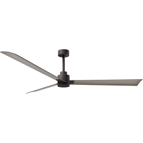 Atlas Alessandra 72 inch Textured Bronze with Gray Ash Blades Indoor/Outdoor Ceiling Fan