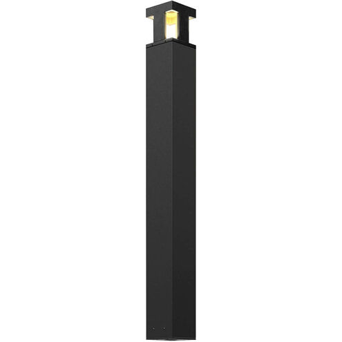 Luminaire 120V 12.50 watt Black Bollard, X-Shaped