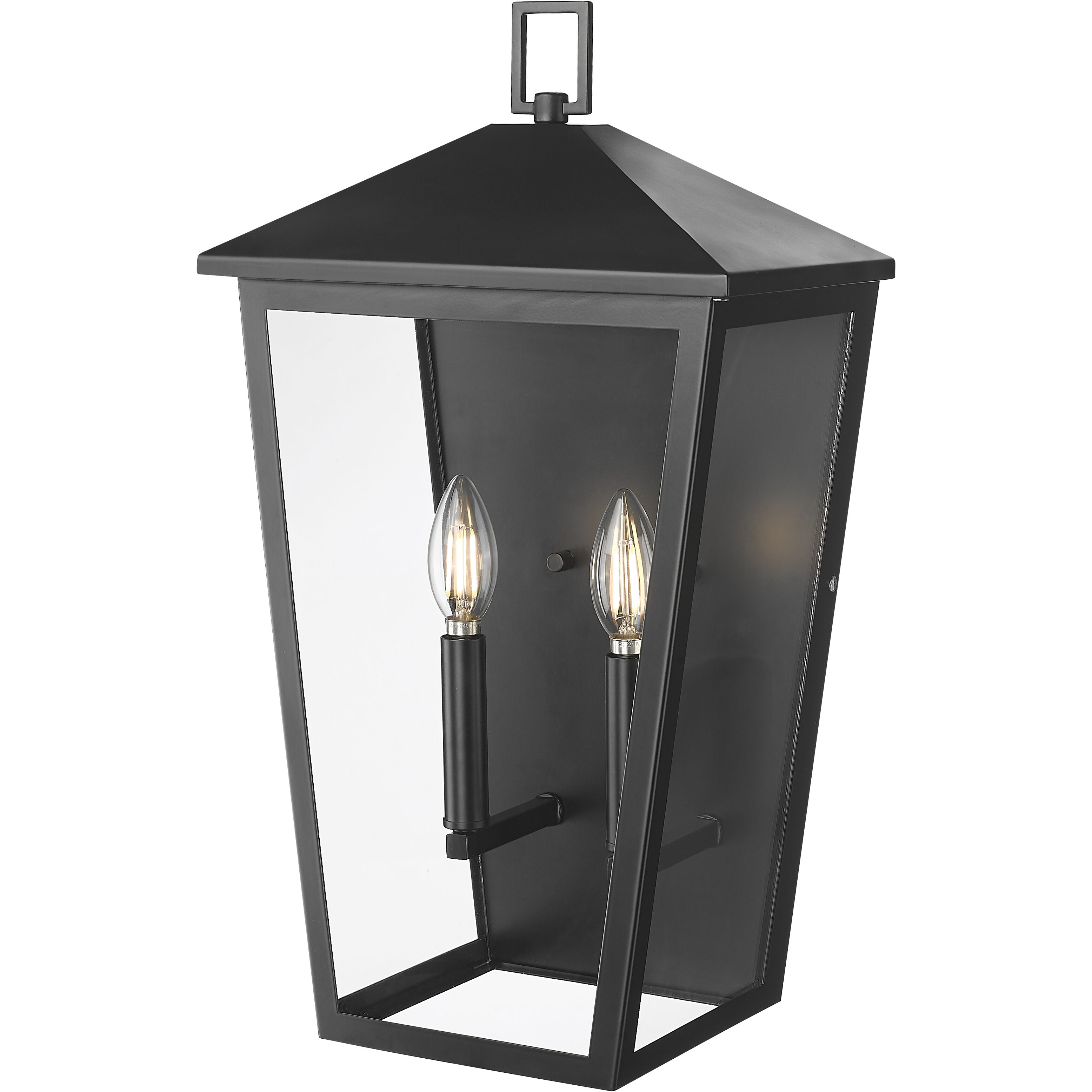Munger 2 Light 19.75 inch Powder Coated Black Outdoor Wall Sconce