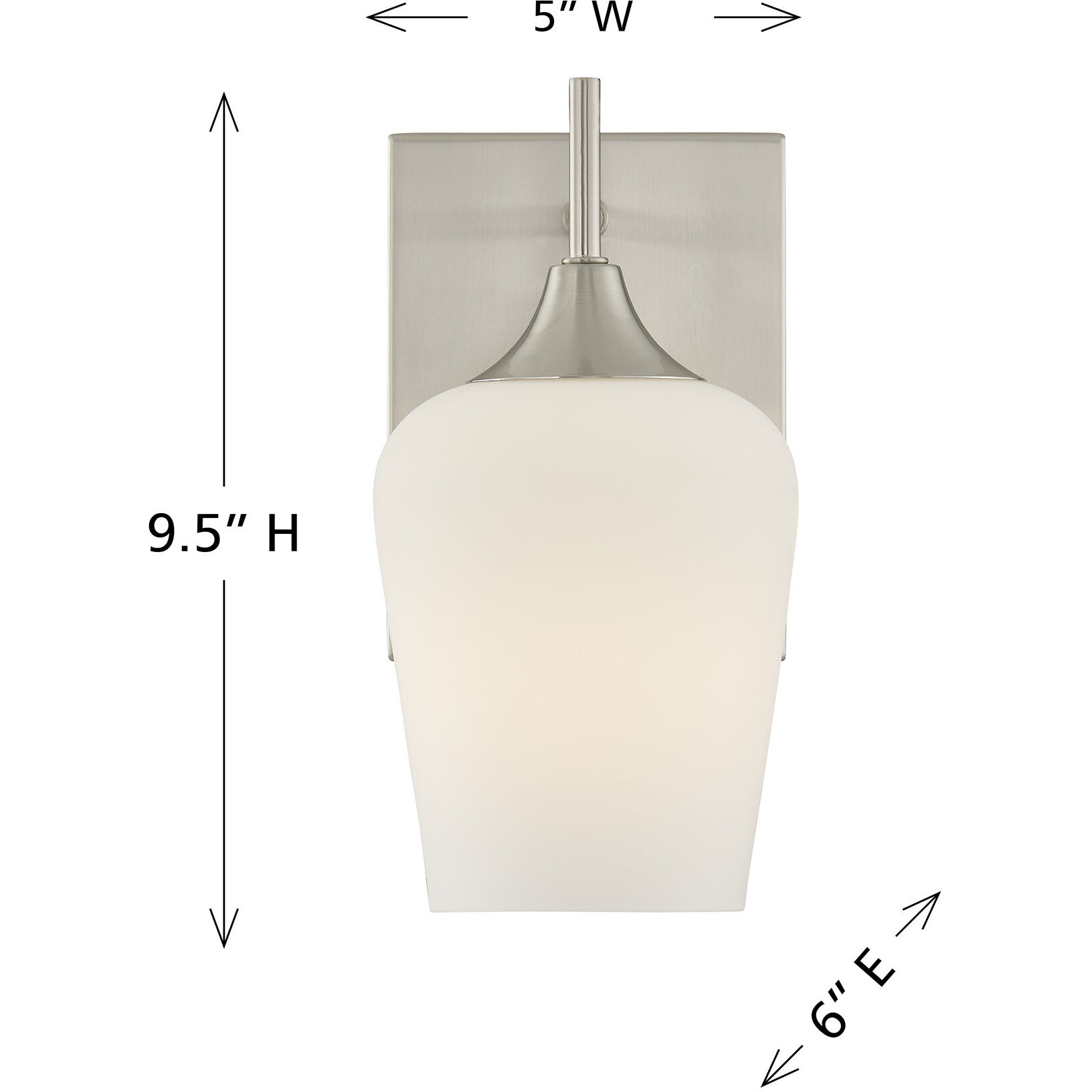 Octave 1 Light Satin Nickel Wall Sconce Wall Light, Essentials