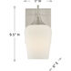 Octave 1 Light Satin Nickel Wall Sconce Wall Light, Essentials