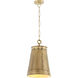 Artisan 1 Light 11 inch Artisan Brass Pendant Ceiling Light