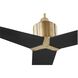 Strato 60 inch Aged Brass with Matte Black Blades Ceiling Fan
