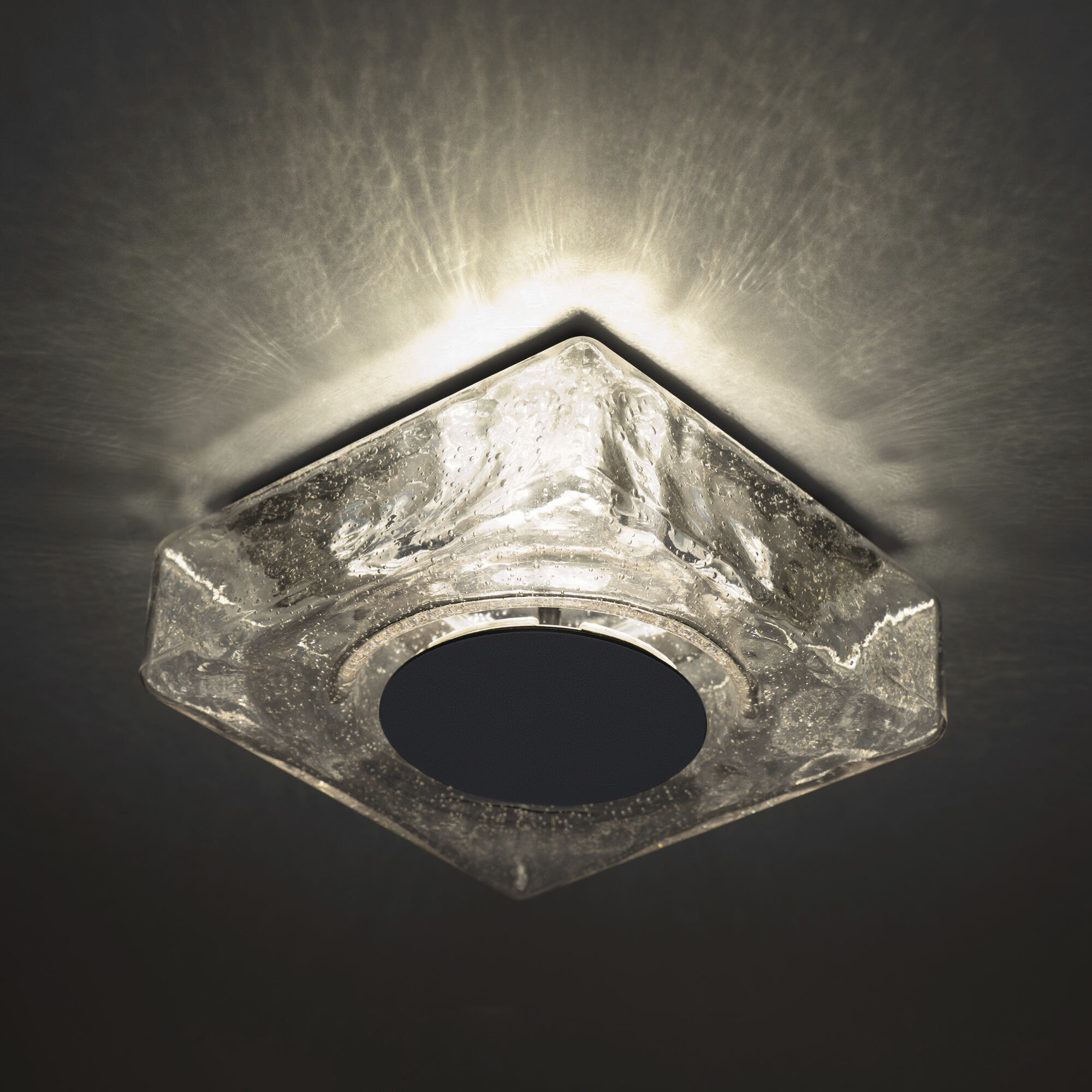 Cuboid LED 10 inch Black Flush Mount Ceiling Light in 4000K, dweLED