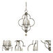 Quatrefoil 4 Light 19 inch Mahogany Bronze Dining Chandelier Ceiling Light