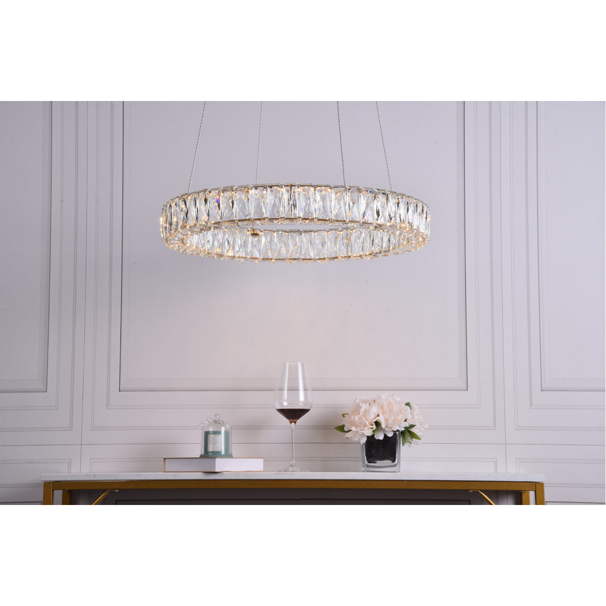 Monroe 24 inch Gold Chandelier Ceiling Light