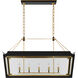 Julie Neill Caddo 5 Light 18.5 inch Matte Black and Gild Lantern Pendant Ceiling Light, Medium