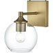 Eero 1 Light 6 inch Satin Gold Bath Sconce Wall Light