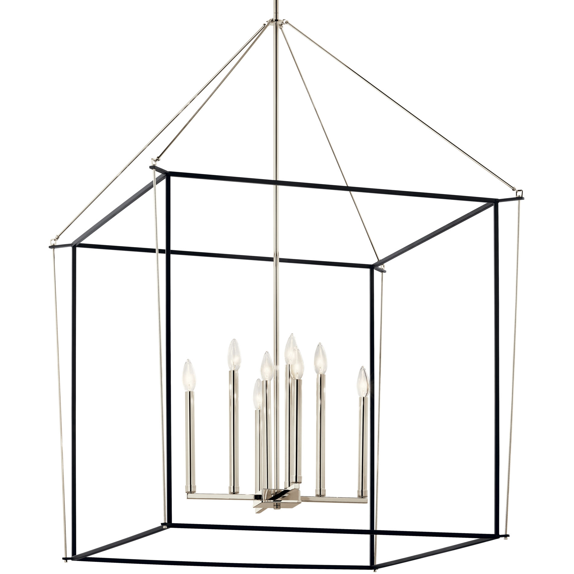 Eisley 8 Light 34.75 inch Polished Nickel Foyer Pendant Ceiling Light