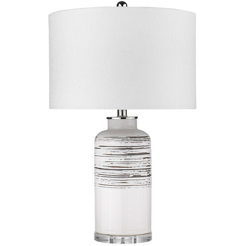 Trend Home 25 inch 150.00 watt Polished Nickel Table Lamp Portable Light