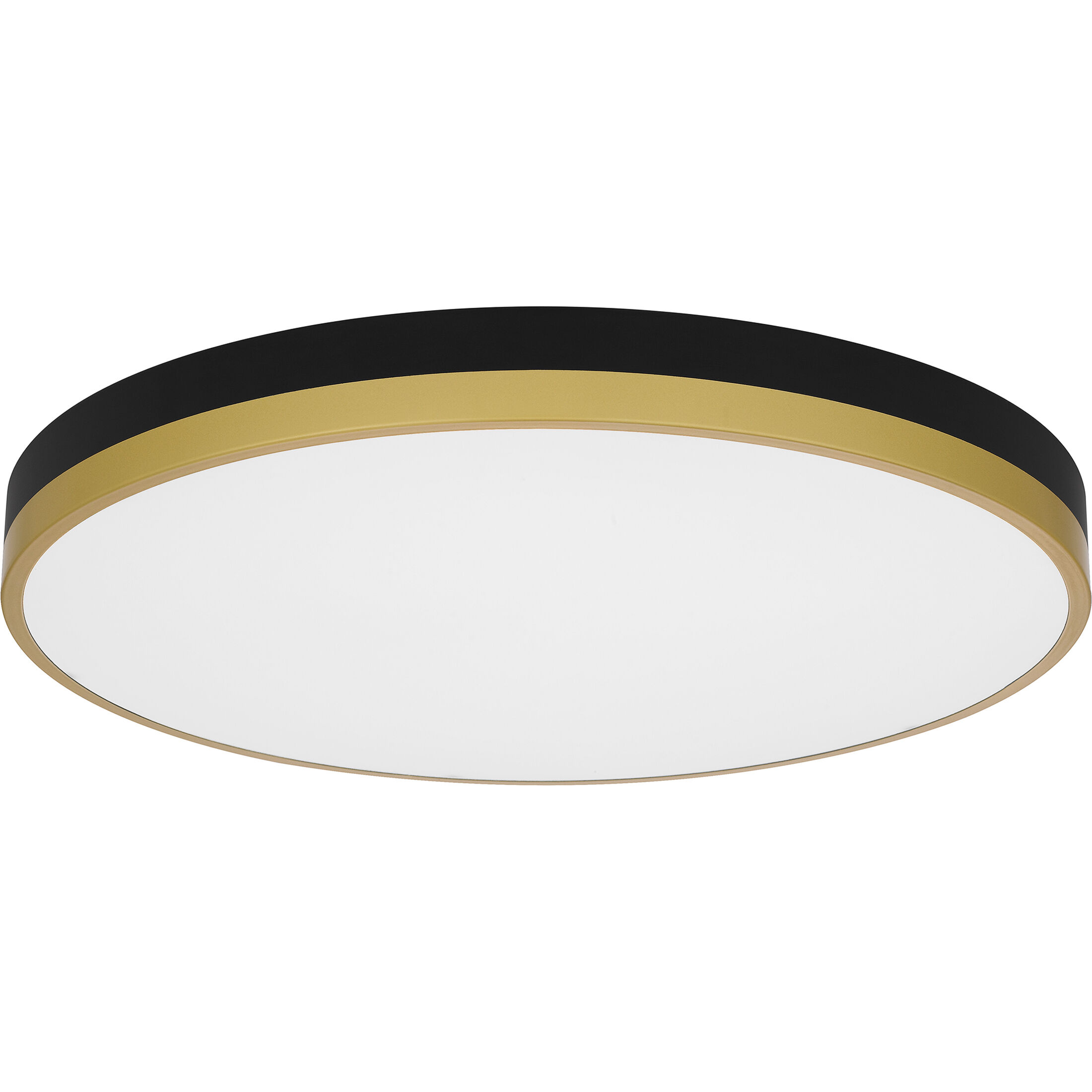 Weldin LED 20 inch Matte Black Gold Flush Mount Ceiling Light