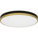 Weldin LED 20 inch Matte Black Gold Flush Mount Ceiling Light