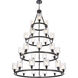 Ballston Saloon 30 Light 50 inch Matte Black Chandelier Ceiling Light