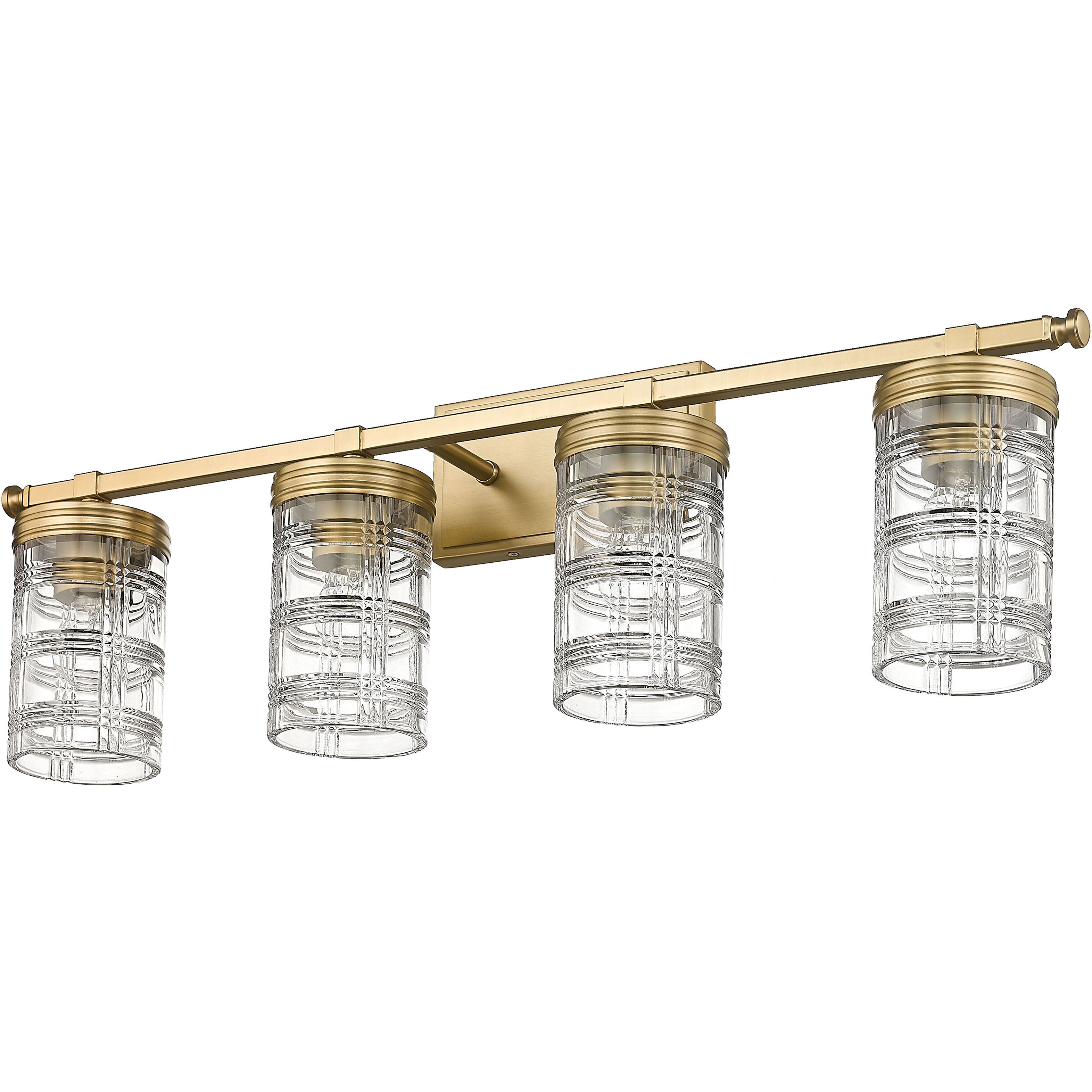 Archer 4 Light 32.75 inch Heirloom Gold Vanity Wall Light in Heritage Gold